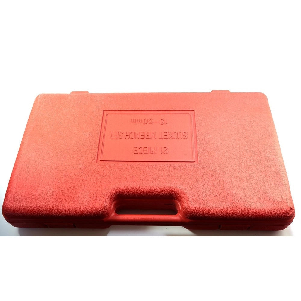 Trade Shop - Set Chiavi A Bussola 3/4 21 Pz. 19-50mm Per Camion E Trattori Chrome Vanadium -
