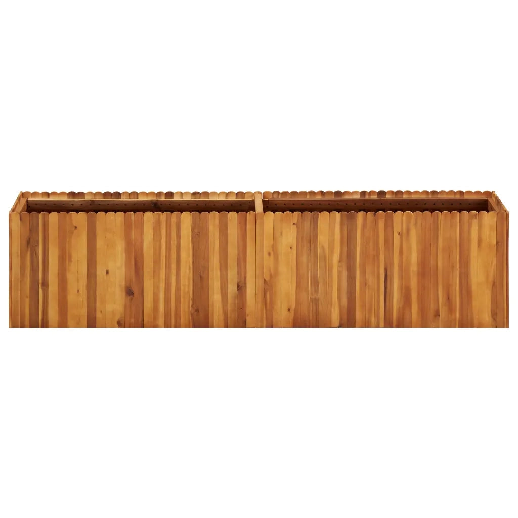 Fioriere | Cassetta per fiori | Letto Rialzato da Giardino 200x30x50 cm in Massello di Acacia