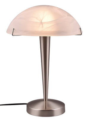 Lampada da Tavolo da Interno Attacco E14 in Metallo Nichel Satinato