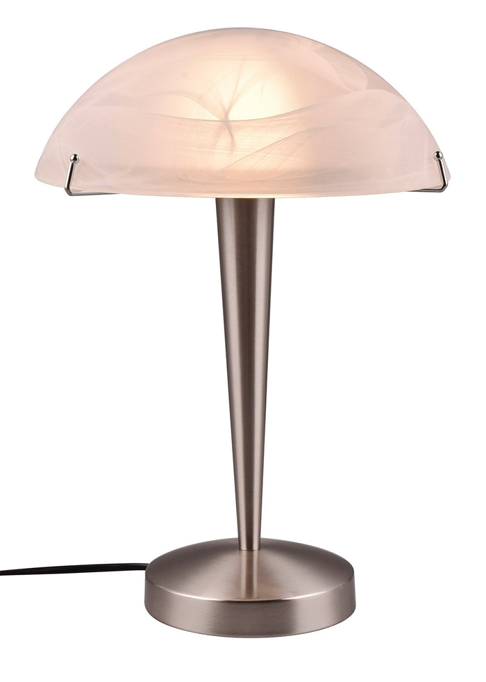 Lampada da Tavolo da Interno Attacco E14 in Metallo Nichel Satinato