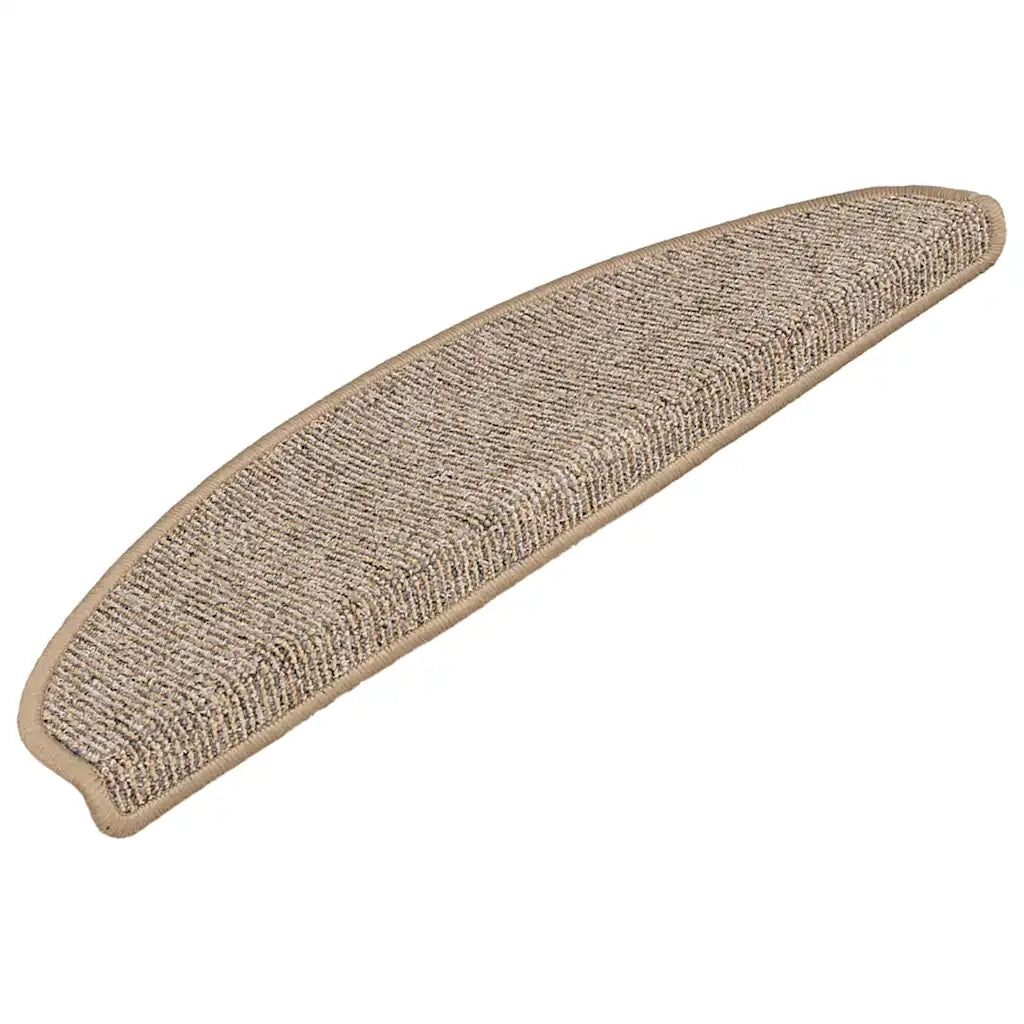 Tappetini per scale 15 pz 65x21x4 cm Marrone Semicircolari Grandi 149855