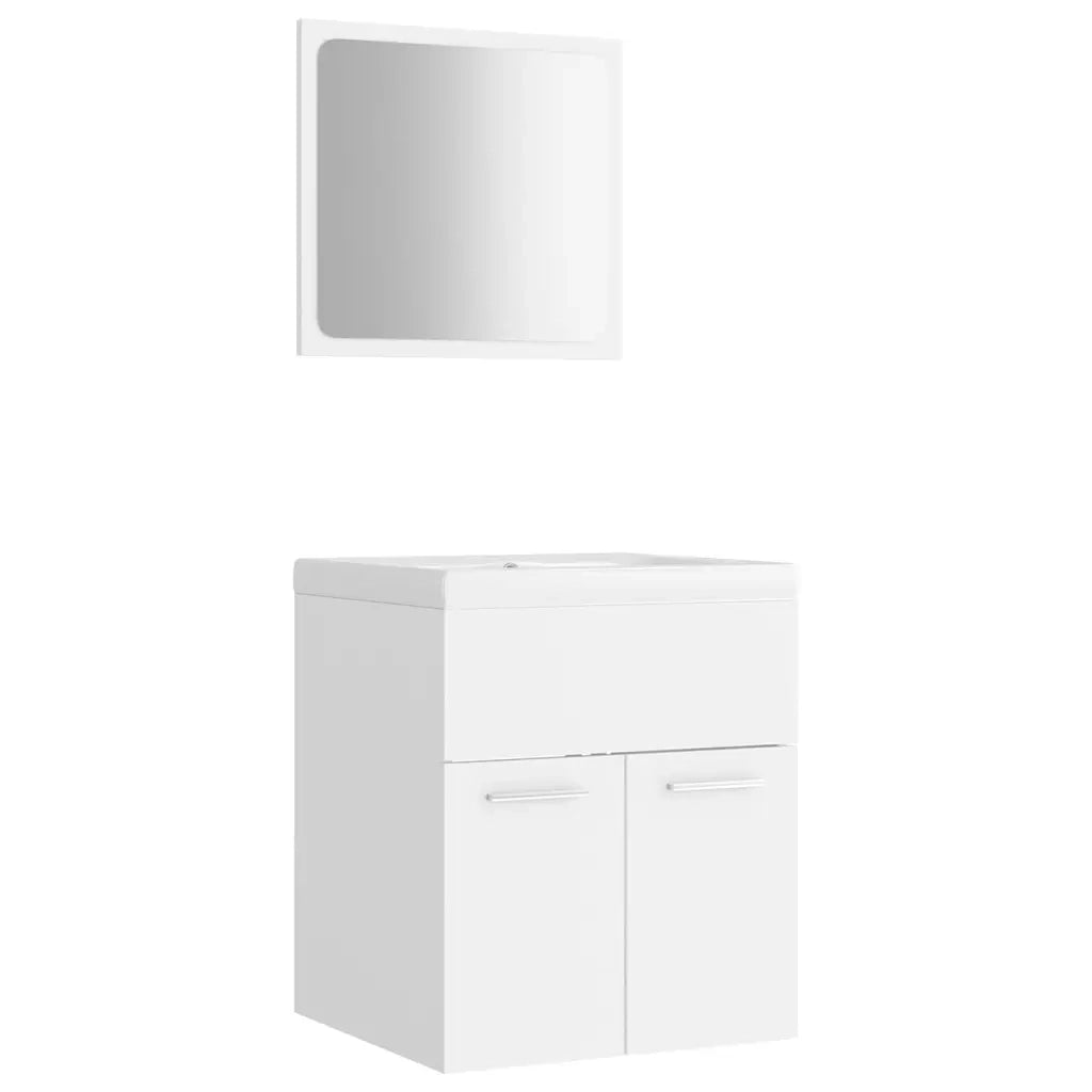 Set Mobili da Bagno Bianco in Legno Multistrato cod mxl 66377