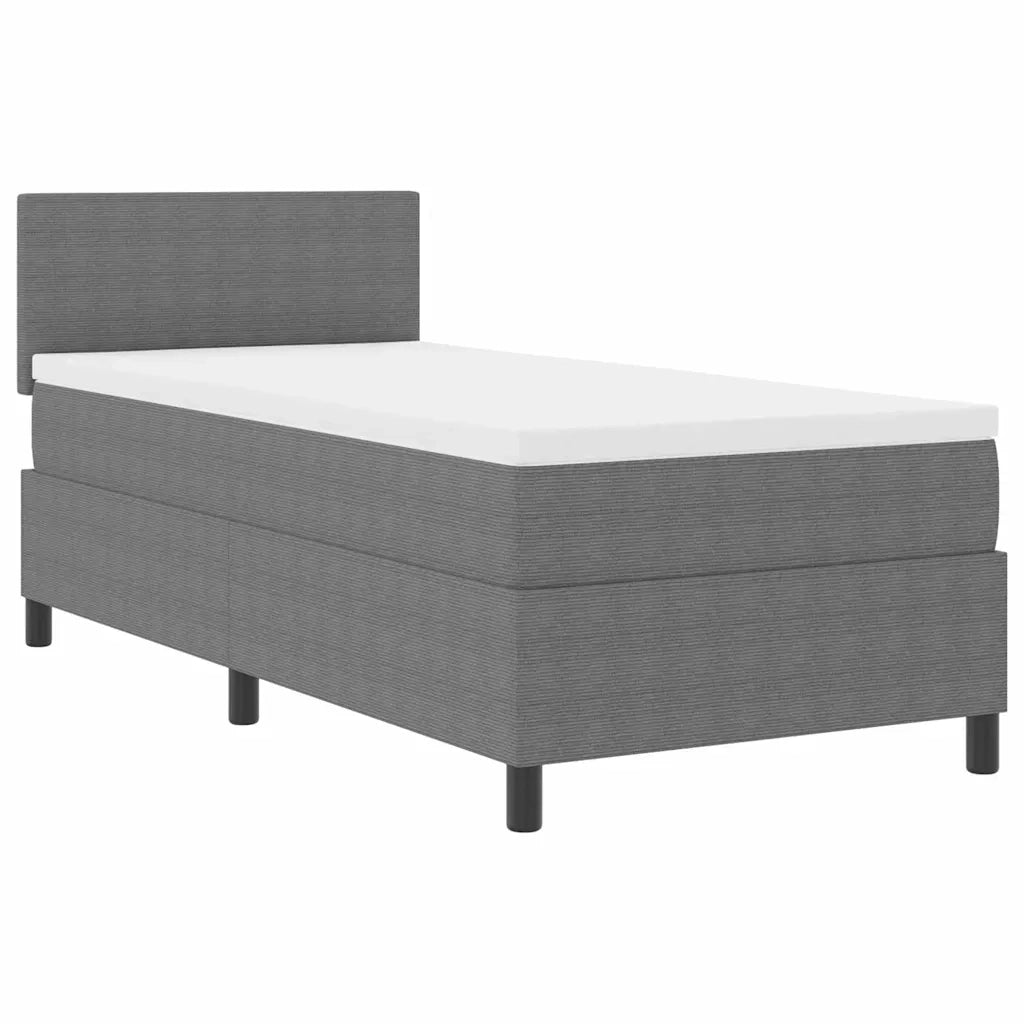 Letto a Sorgente LED Grigio chiaro e bianco 100 x 200 cm 3337587