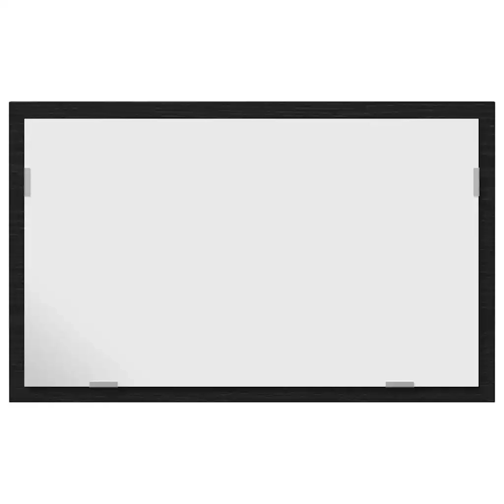 Specchio da Bagno con Luci LED-Specchio per Bagno Rovere Nero 60x8,5x37 cm