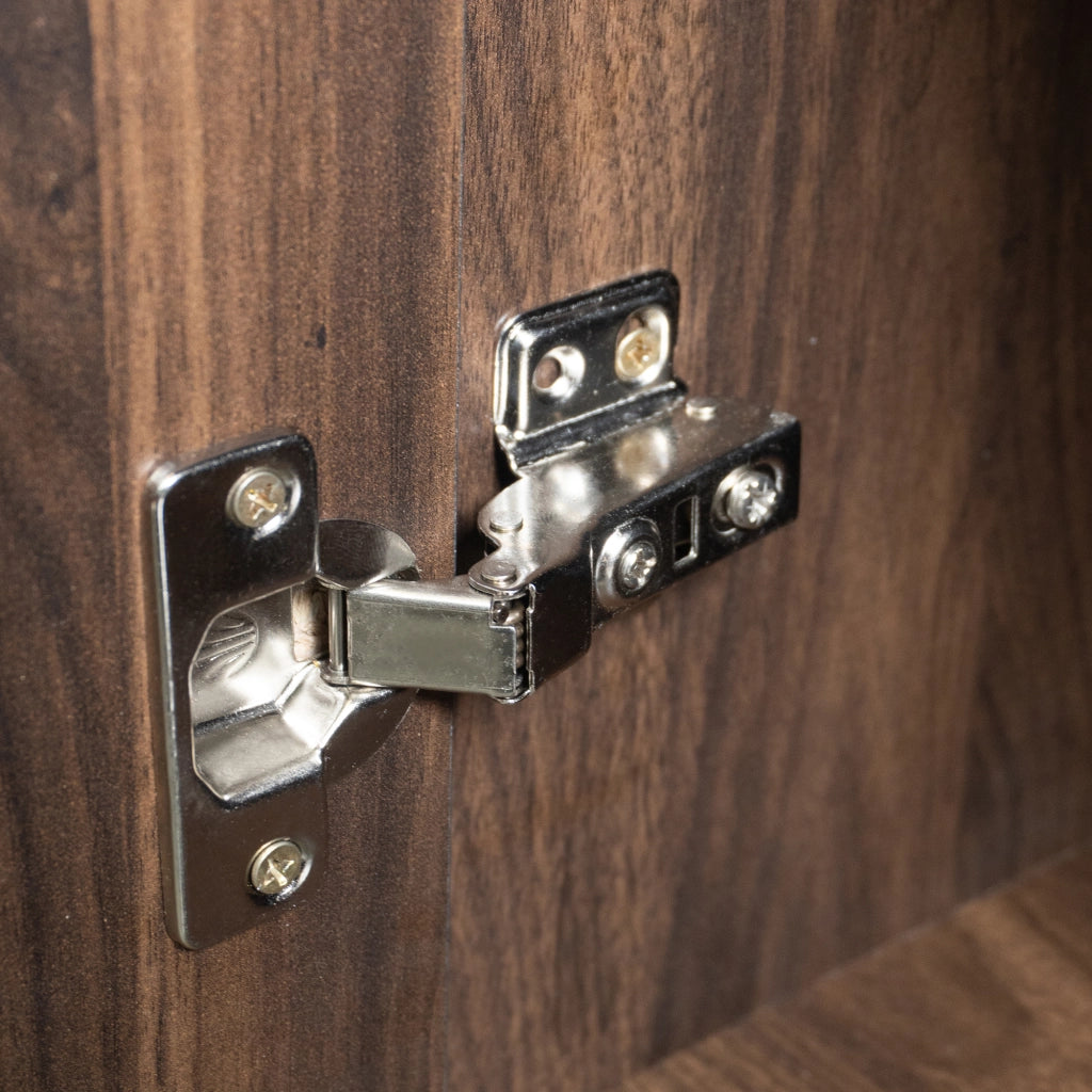 Mobile porta scarpe con 4 ripiani regolabili, ante con rilievo, per ingresso e camera, legno, 80 × 35,5 × 110 cm