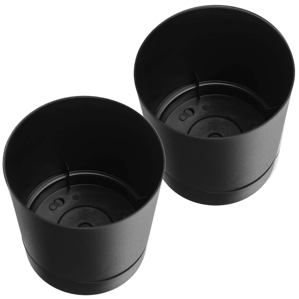 KADAX Vaso da fiori con coprivaso e sottovaso, rotondo, 14,5 cm, set da 2