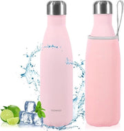 Ottone Insolubile Fusto Acqua 500 ml - Doppio Strato a Vuoto Isolato - Rosa