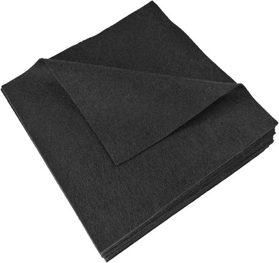 Veli bluastici per cucire - 14 mm di spessore, 15 x 15 cm (nero)