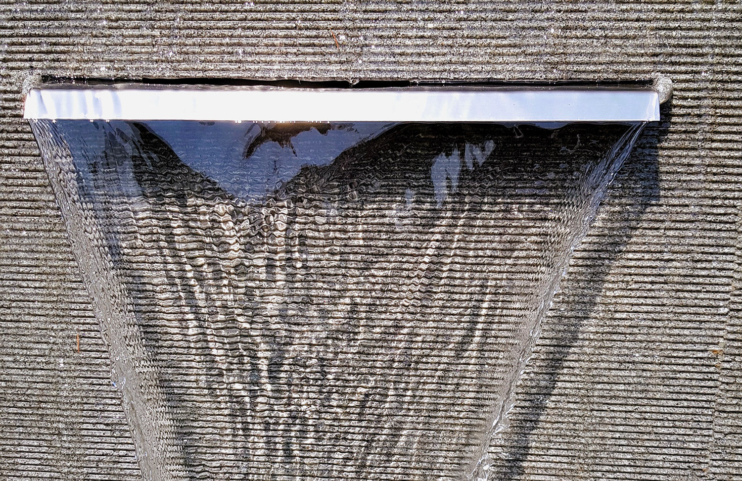 Lama d’Acqua Effetto a Cascata per Piscina o Laghetto 120x14xH12 cm in Acciaio Inox Lucido