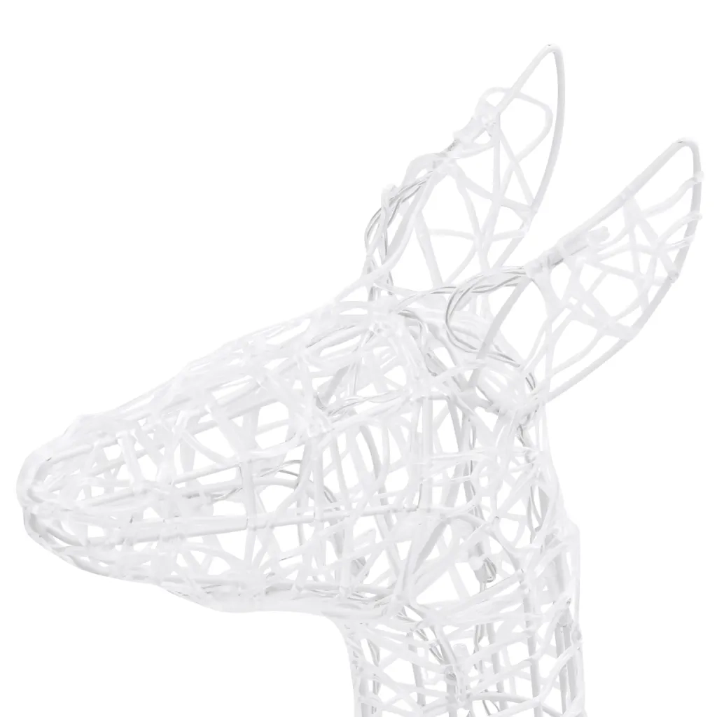 Famiglia di Renne di Natale 300 LED Bianco Freddo in Acrilico 329794