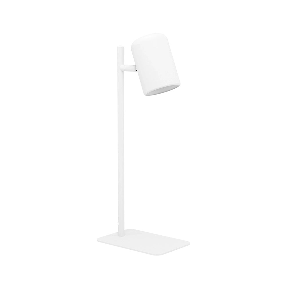 Lampada Da Scrivania Moderna Ceppino 1 Luce Acciaio Bianco