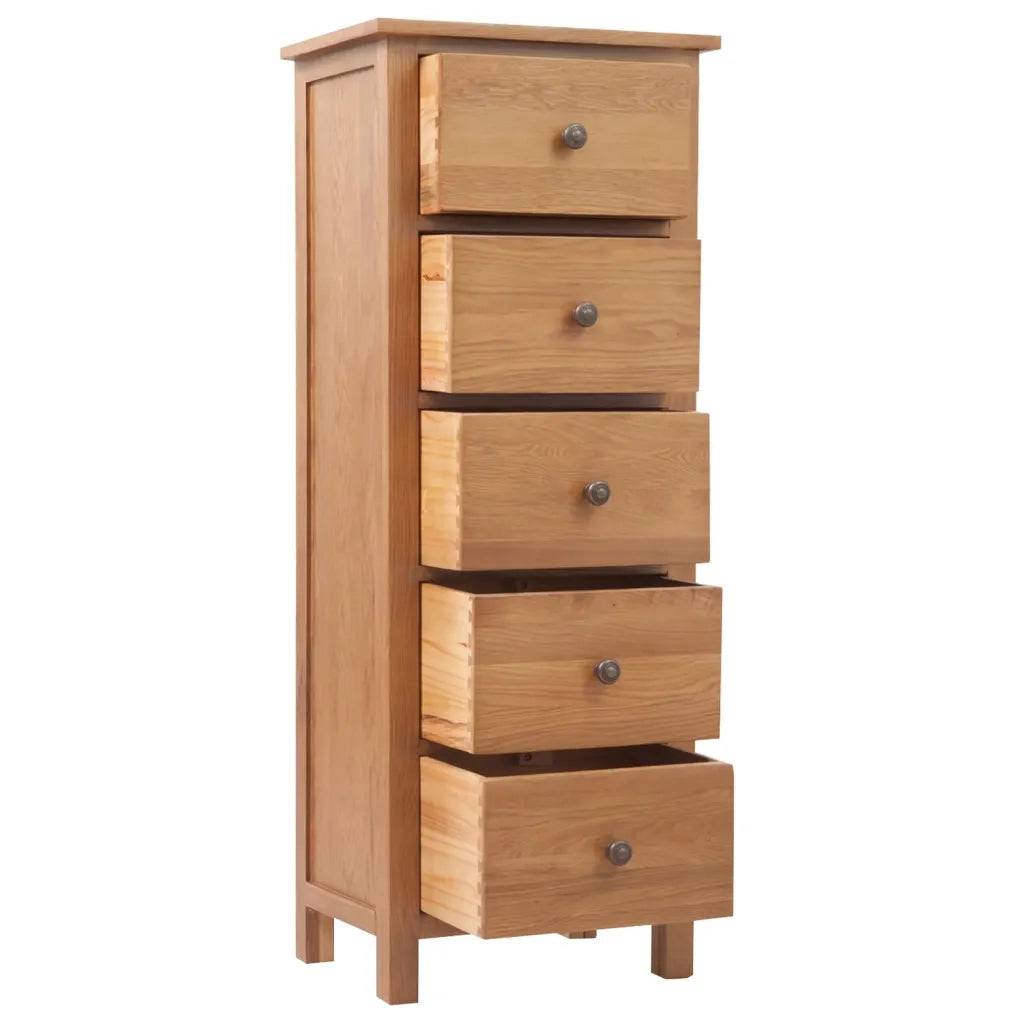 Cassettiera Alta 45x32x110 cm in Legno Massello di Rovere 329924