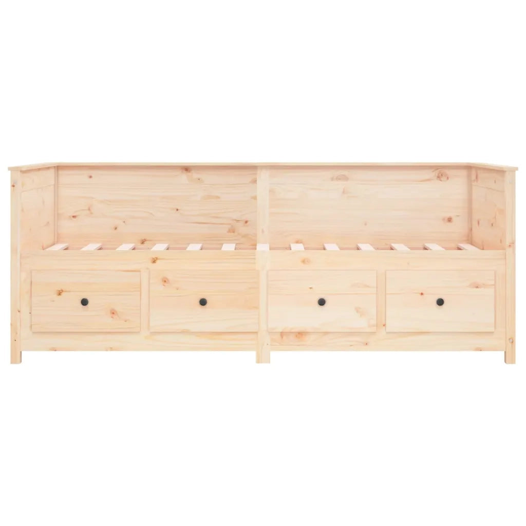 Letto singolo | Letto per adulti | Dormeuse senza Materasso 80x200 cm in Legno Massello di Pino