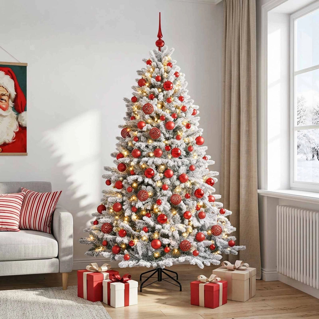 Albero di Natale Artificiale con Palline 210 cm 300 LED 3466821