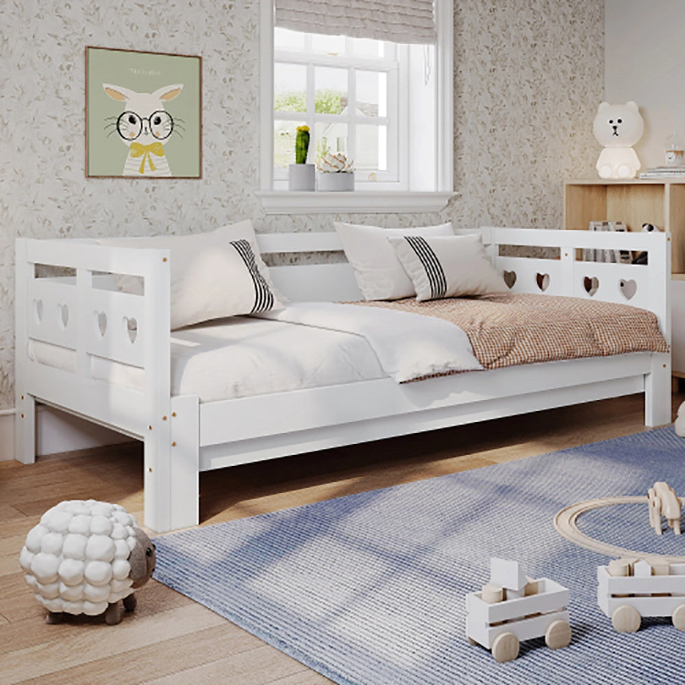 Letto a scomparsa per adulti - Xylo - 90x190cm - Pino massiccio - Bianco