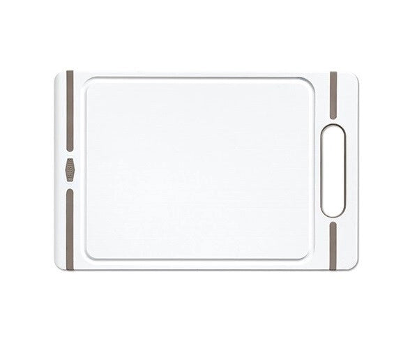 Tagliere pvc c manico bianco   tortora mis. l 34 x 22 x 1 cm stefanplast