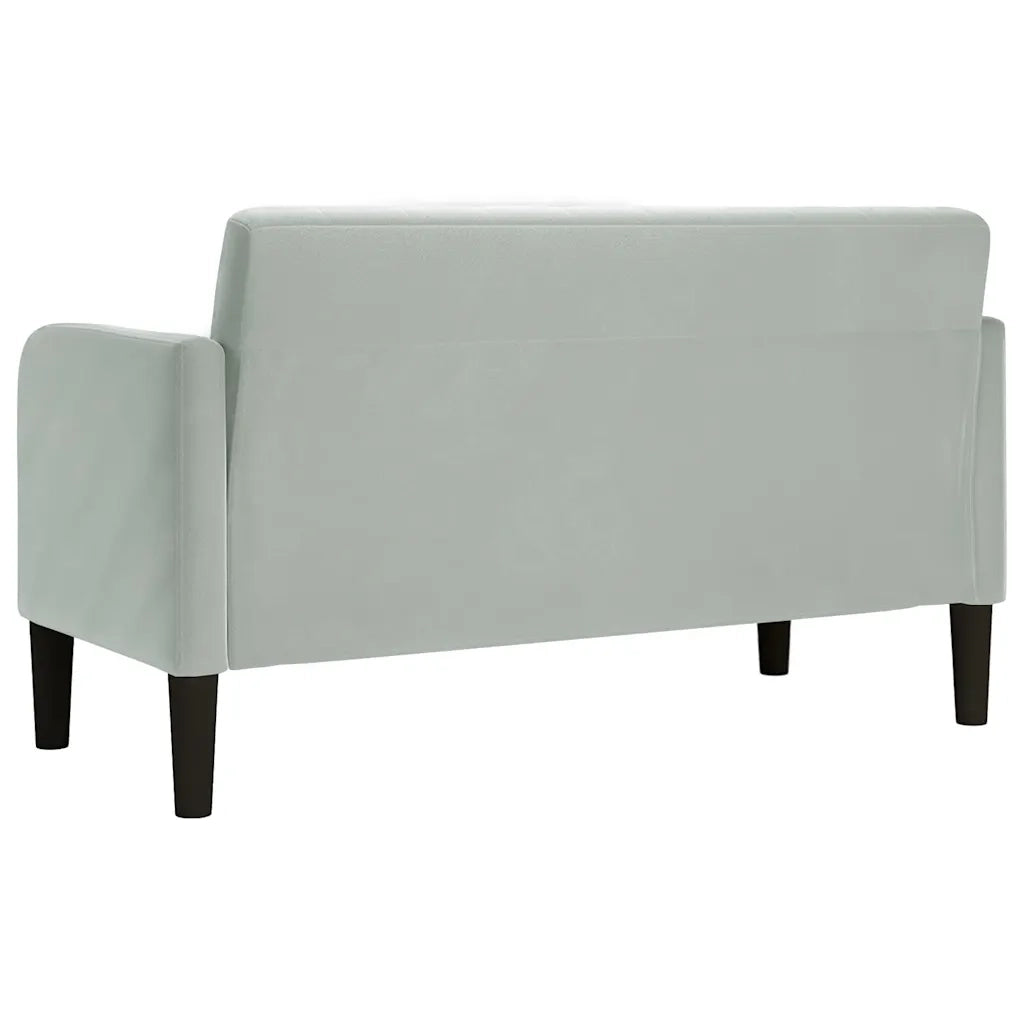 Divano Divanetto Grigio Chiaro 109 cm in Velluto 4100587