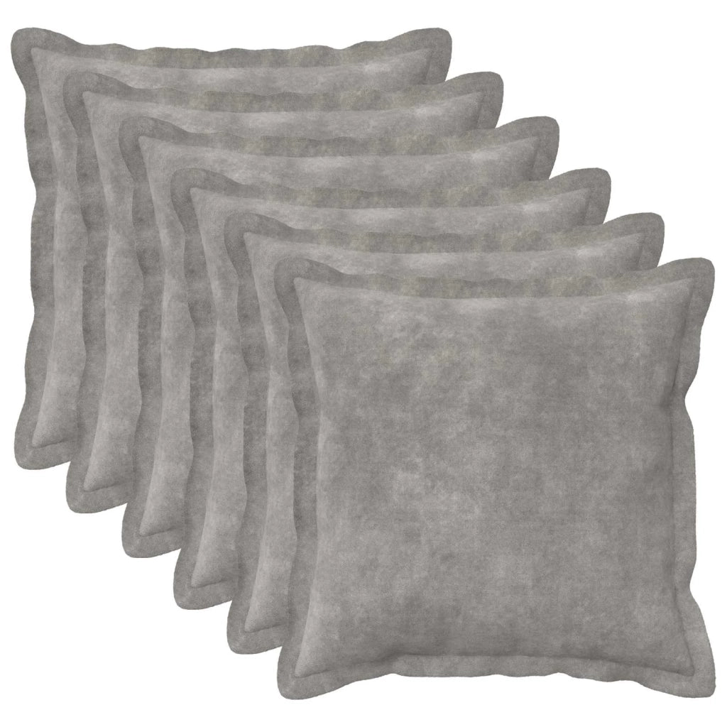 Cuscino HOUTEN 6 pz Grigio Chiaro Fleece in microfibra 931974