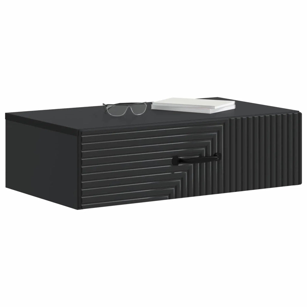 Tavolino da Parete Laterale Nero 59 x 34,5 x 17 cm 898656