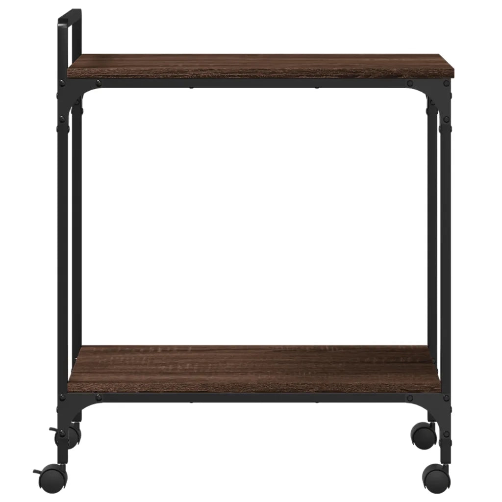 Carrello Cucina-Scaffale per Cucina Rovere Marrone 60,5x31x72,5cm Legno Multistrato