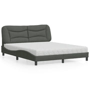 Letto con Materasso Hvar Grigio Scuro 160x200 cm Tessuto 3208542