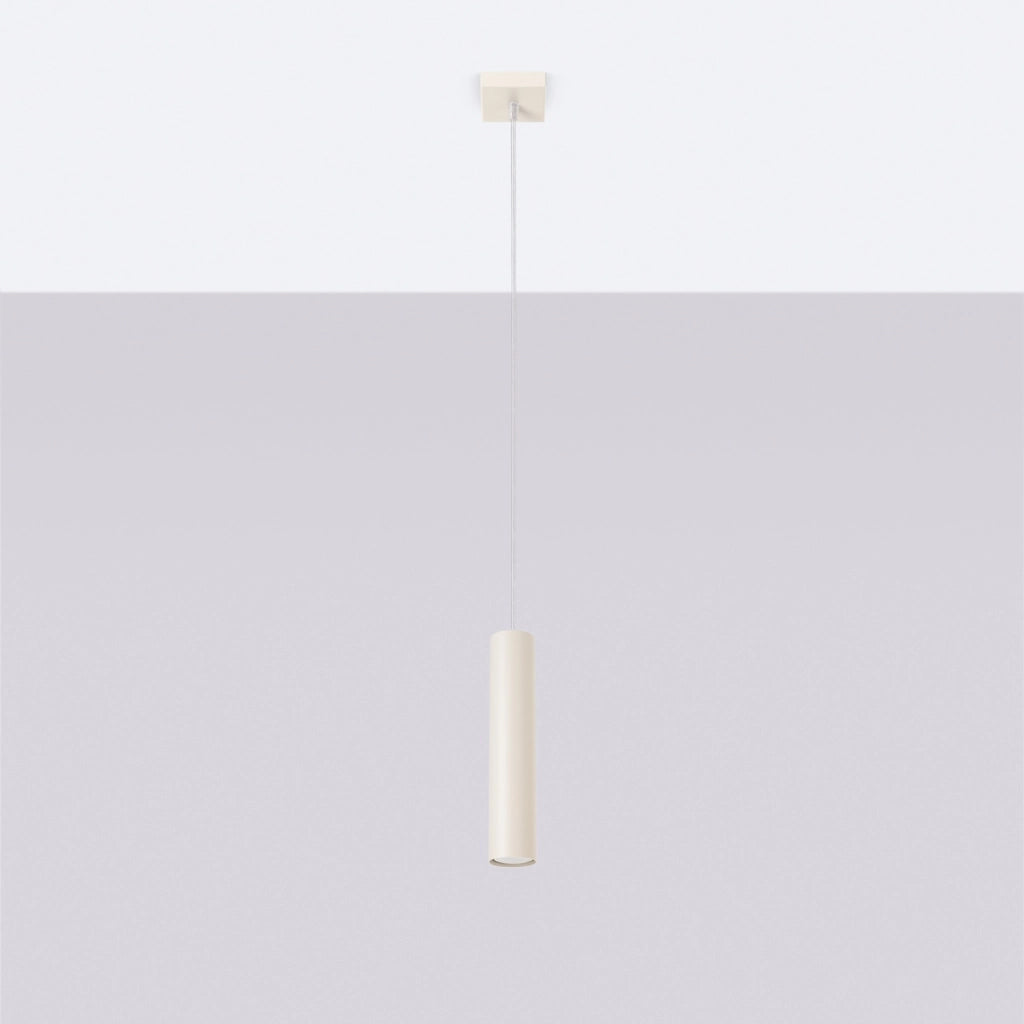 Lampada sospensione moderna beige tubo 30cm GU10 10W