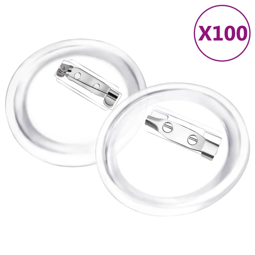 Bottoni per Badge con Spilla 100 Set in Acrilico 37 mm CFW1646376
