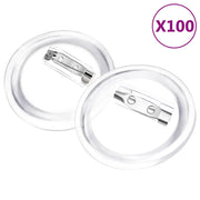 Bottoni per Badge con Spilla 100 Set in Acrilico 37 mm CFW1646376