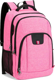 Borsa Laptop Extra Grande con Protezione Antifurto per Viaggi d'Impresa con Porta Ricarica USB Rosa 15.6 Pollici