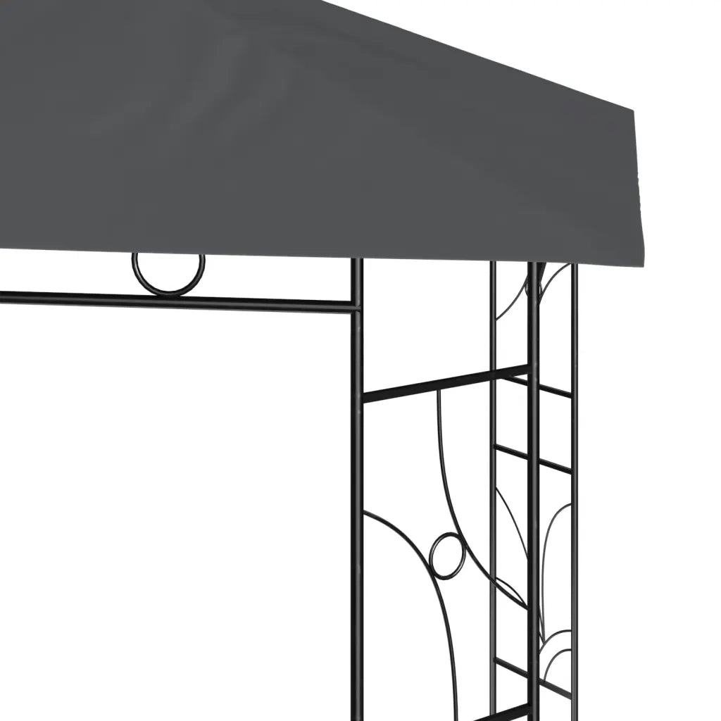 Gazebo 3x3x2,7 m Antracite 160 g/mÂ² cod mxl 66145
