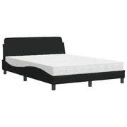 Letto matrimoniale | Letto per adulti | Letto con Materasso Dover Nero 120x200 cm in Tessuto