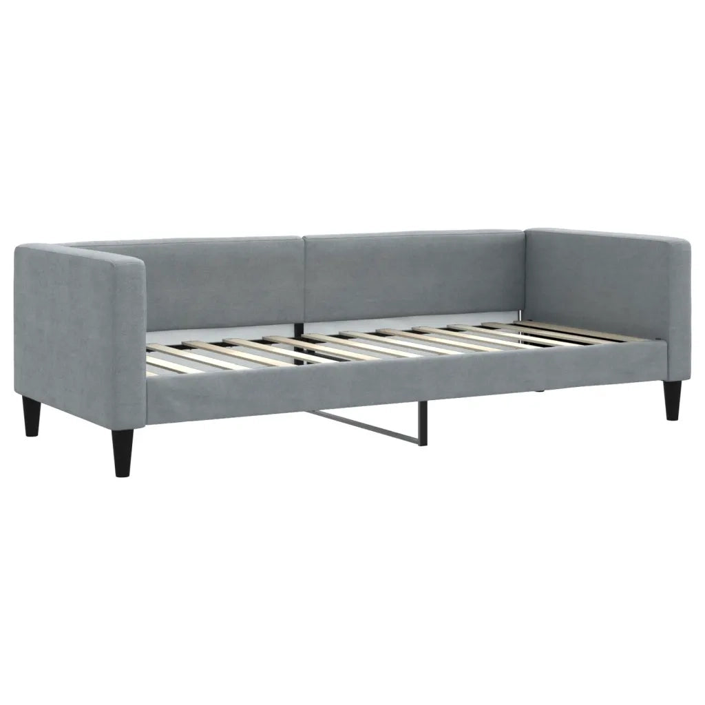 Divano Letto con Materasso Grigio Chiaro 80x200 cm in Tessuto 3196555