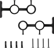 Supporti per tende in alluminio - Set 2 pezzi - Adatti a cerniere di tende fino a 2,5 cm - Inclusi viti e tubi di espansione - Robusti e duraturi - Supporti per tende