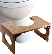 Sedia Idraulica in Bambù, 400x250x205mm, Opieleggibile, Ergonomica, Spazia Risparmiando, Sostenibile, Ecologica, Sedia per una Funzione Digestiva Salutare, Accessori Bagno
