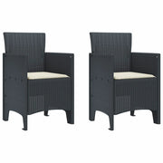 Sedia da Giardino 2 pcs Antracite 53 x 49 x 85 cm Polipropilene 847452