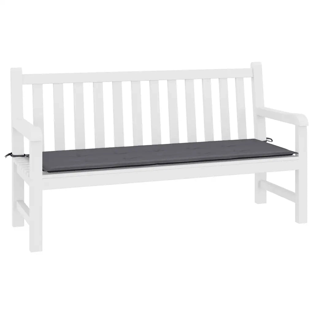 Cuscino per Panca Antracite 200x50x4 cm in Tessuto Oxford 47612