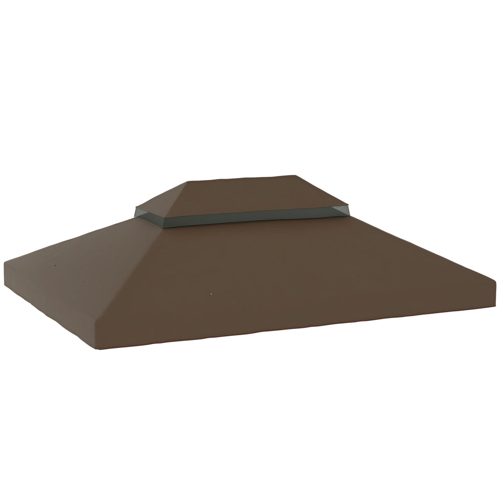 Copertura per Gazebo da Giardino 3x4 m ¨C zephmum ¨C Tessuto Oxford 600D, Caff¨¨