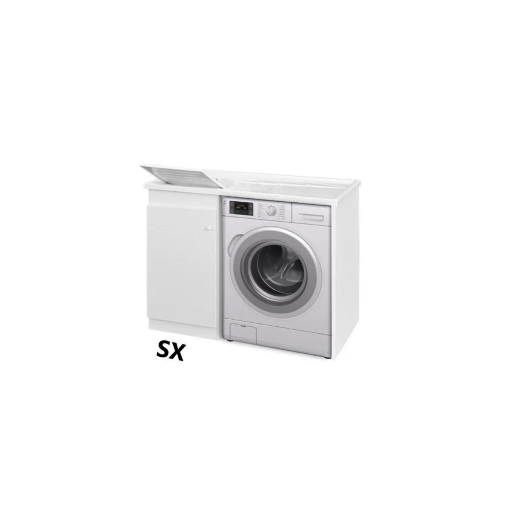 Lavatoio + Coprilavatrice Vasca SX In Resina 60x107x90 cm