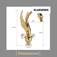 ADRIAN| Rubinetto per bagno grande di design in acciaio inossidabile aspetto cigno di lusso dorato |Miscelatore alto per lavabo independente