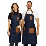 Schort da cucina con tasche - Adattabile - Cotone - Materiale ecologo - Sostenibile - Adatto per ristoranti e barbecue - Schort da cucina