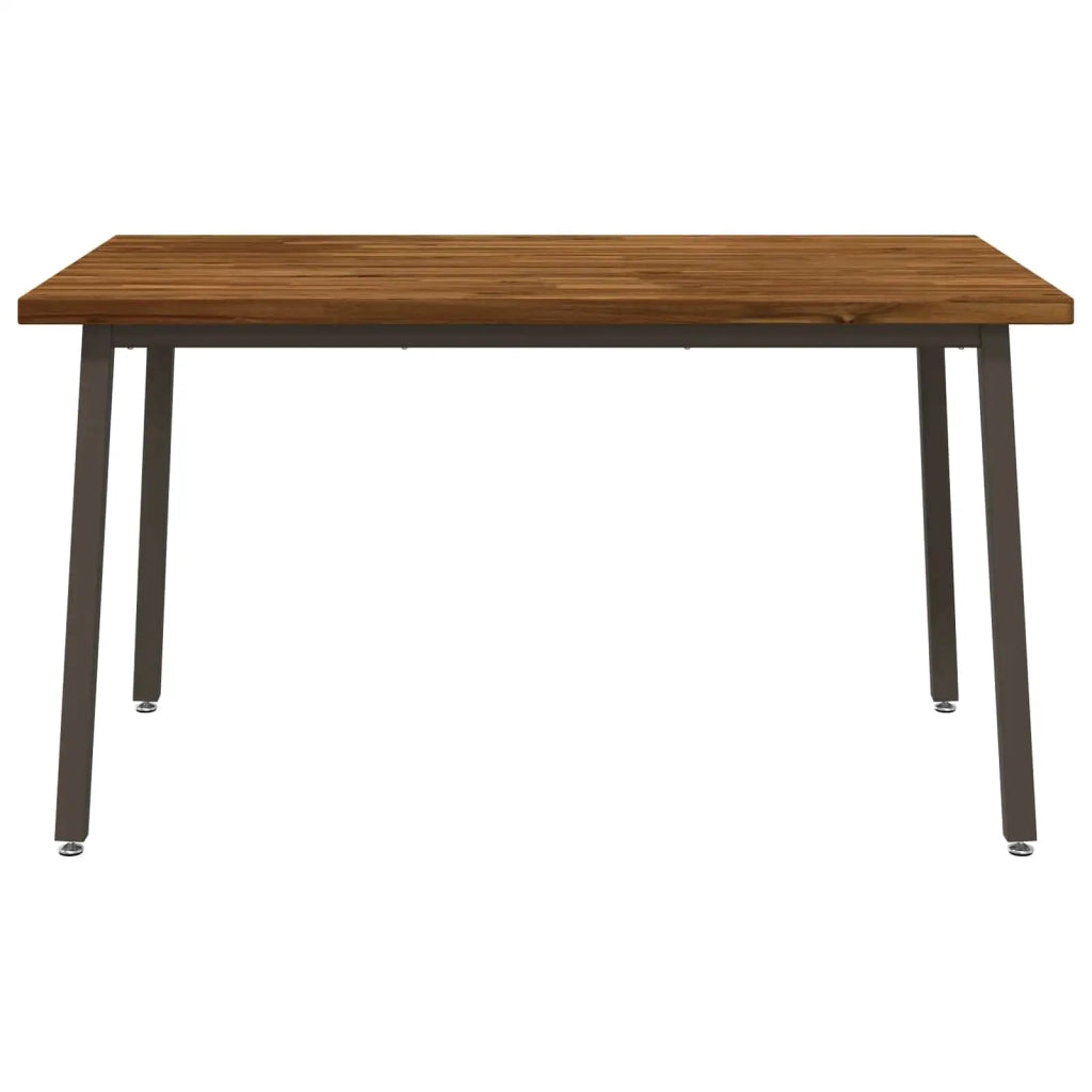 140 x 80 x 75 cm Legno di Acacia Massello Naturale e Caffè 937631