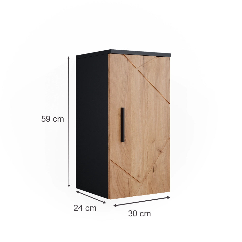 Mobile bagno Irma Rovere dorato/Antracite 30 x 59 cm Vicco