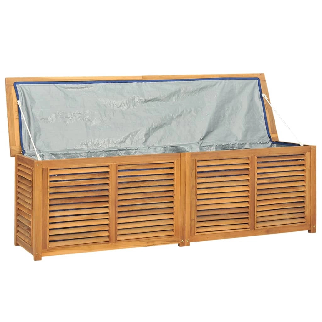 Box portaoggetti da giardino e borsa 175 x 50 x 53 cm legno massello di teak 02_0013132