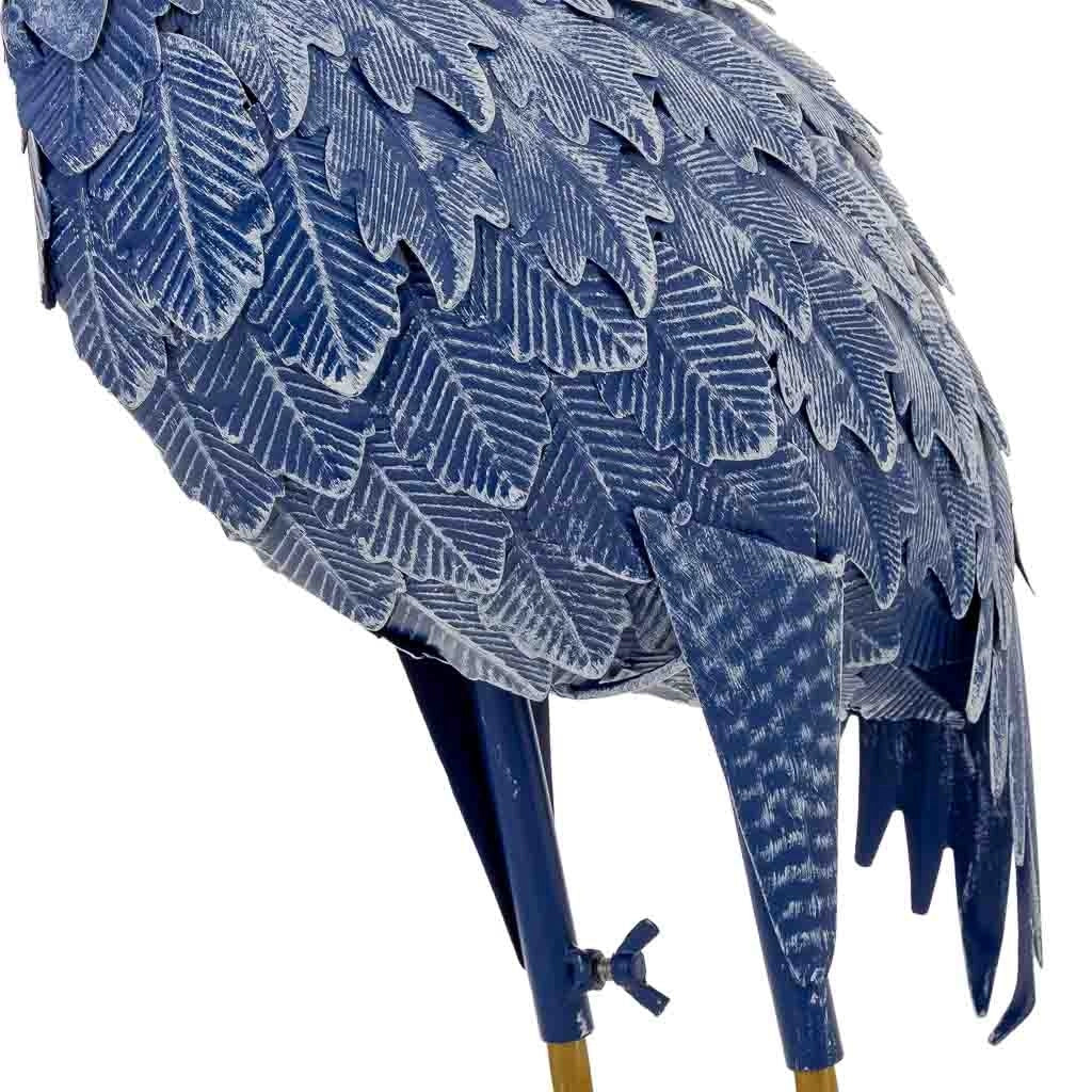 Figura decoración de metal azul 28x18x78h cm