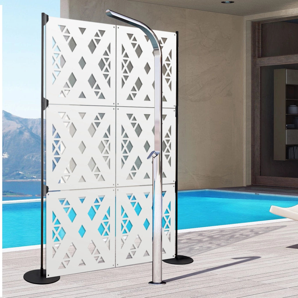 XSPIDER - Pannello in PVC traforato - Parasole Colore: bianco, Misura: 73x73 cm