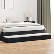 Cassetti per letto  neri 180x36,5x16,5 cm in legno ingegnerizzato