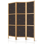Paravento giapponese - Night Sky - Artistic Composition of Suns and Planets on a Black Background Larghezza x Altezza Decor: 135x172