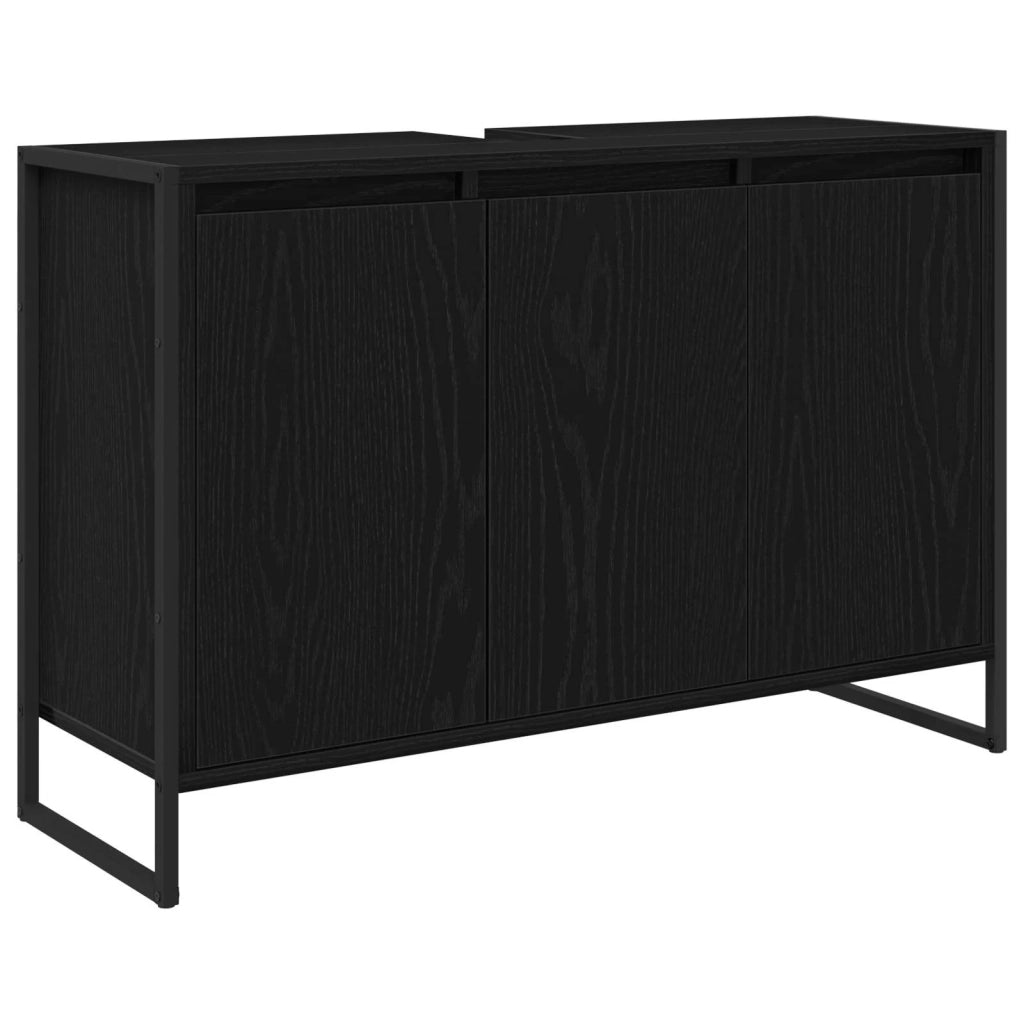 Set di mobili per il bagno Rovere Nero Legno multistrato 3403046