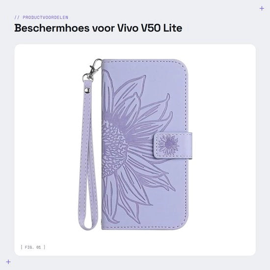 Copritelefono in pelle artificiale con taschetto - Resistentente allo shock - Disegno fiore giallo - Stile elegante - Chiusura magnetica - Protezione per smartphone