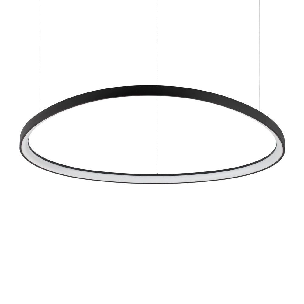 Sospensione Moderna Gemini Nero Led 80W 3000K Luce Calda